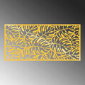 Decoratiune de perete, Decorative Panel 6, Metal, 100 x 48 cm, Auriu