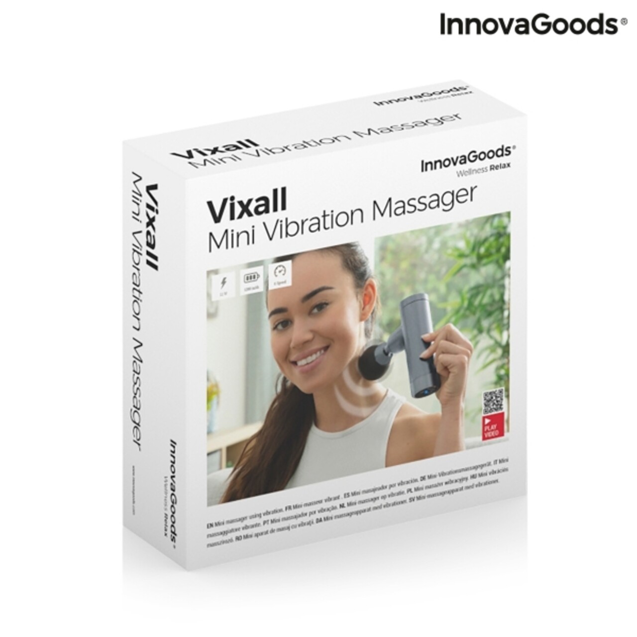Mini aparat de masaj cu vibratii Vixall InnovaGoods, 14.5x5 cm