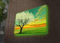 Tablou decorativ cu lumina LED, 4570DHDACT-146, Dimensiune: 45 x 70 cm, Multicolor