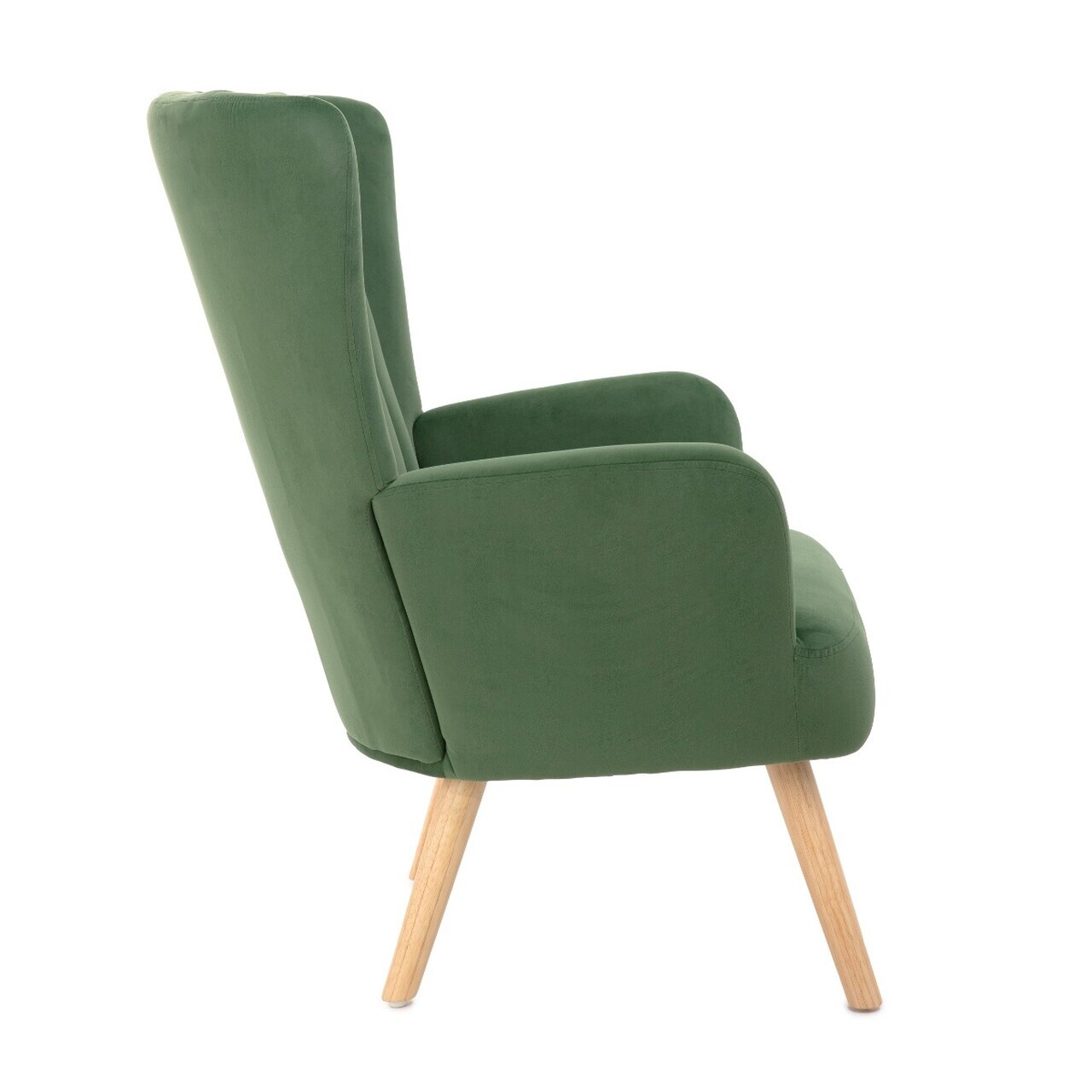 Fotoliu Mills, Homla, 75x79x102 cm, metal/catifea din poliester, verde - view 4