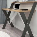 Birou, Hanah Home, X, 90x88x50 cm, Antracit / Pin Atlantic