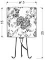 Lampa de masa Micra, Candellux, 15 x 25 cm, 1 x E14, 40W, albastru/roz
