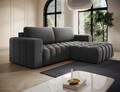 Coltar extensibil dreapta 4 locuri ELTAP, Bon-42, Bonett, 250x175x92 cm, lemn/poliester, gri inchis