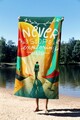 Prosop de plaja, Astacura, Never Stop 90, 90x150 cm, 70% poliester/30% poliamida, Multicolor