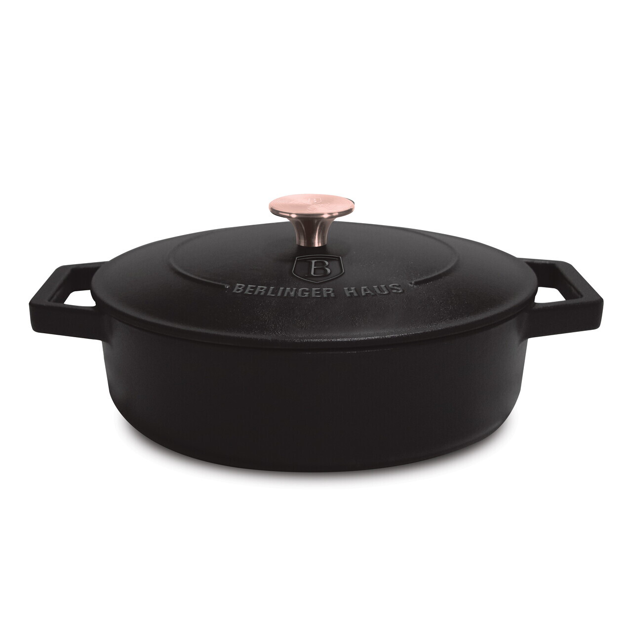 Oala cu capac Berlinger Haus, Strong Mold, 26 cm, 2.57 L, fonta, negru - view 3