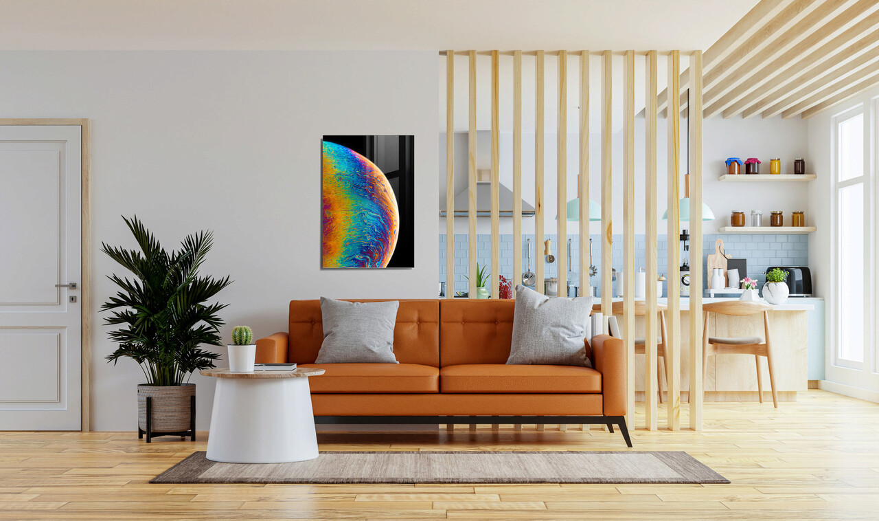 Tablou decorativ, 1454, Sticla temperata, 50 x 70 cm, Multicolor - 1 | YEO