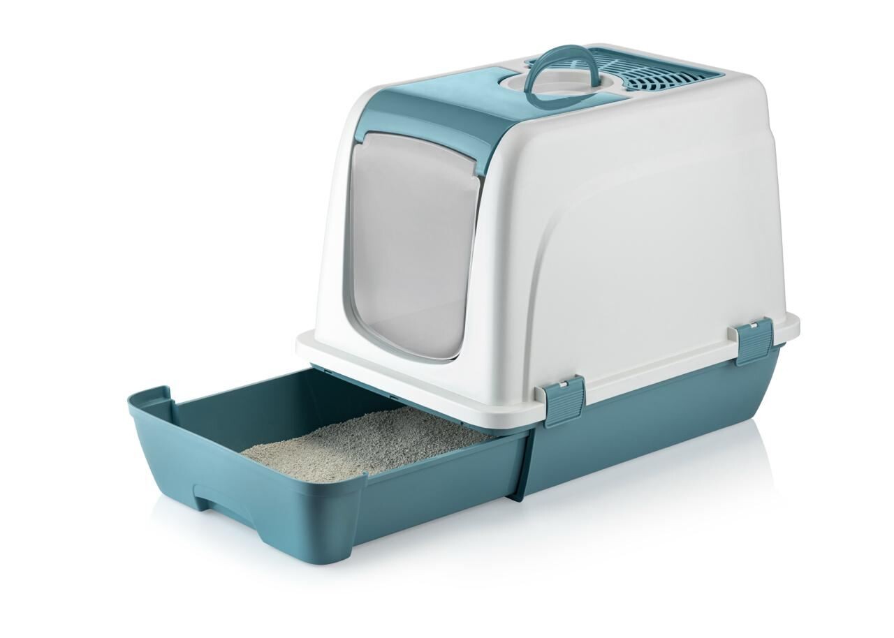 Litiera pentru pisici, Paws &amp; Whiskers, 5115-07, Plastic, Albastru pastel - view 2
