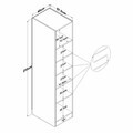 Dulap pentru haine, Hanah Home, BA292, 45x210x57.5 cm, Gresie