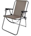 Scaun pliabil pentru gradina Unica, 45x38x75 cm, metal, taupe