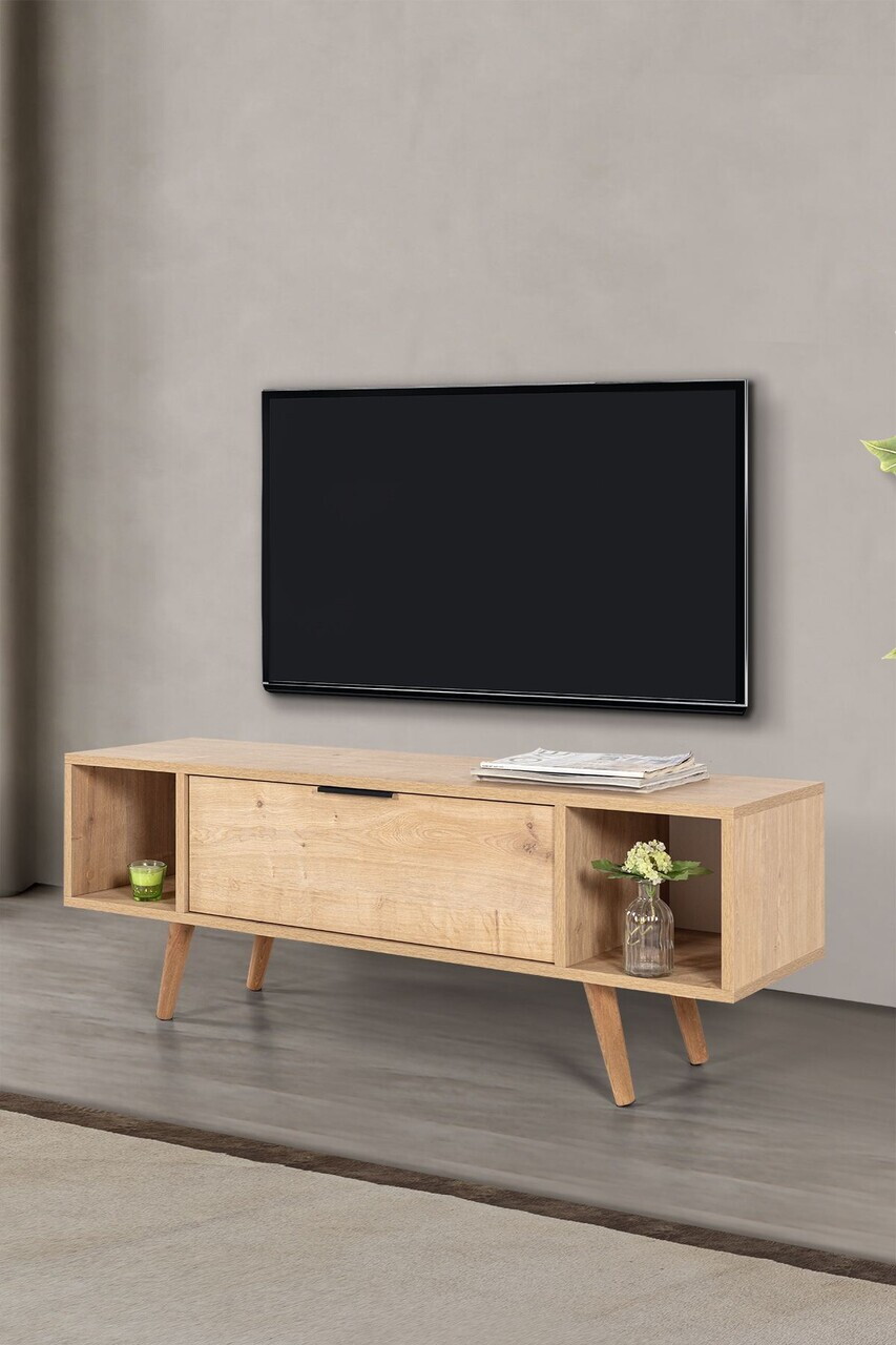 Comoda TV, Hanah Home, Mesir 3327, 130x47x35 cm, PAL, Maro — imaginea 3
