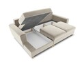 Coltar extensibil stanga 4 locuri, Moghan, Micadoni Home, GL, 241x145x88 cm, catifea, bej deschis