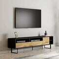 Comoda TV, Inarch, Luga, Negru / Stejar