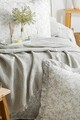 Set cuvertura de pat dubla 3 piese, L'essentiel Maison, Pamela, Gri deschis