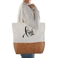 Sacosa de cumparaturi Love, Versa, 45 x 15 x 36 cm, textil, alb