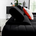 Coltar extensibil dreapta 3 locuri ELTAP, RT-10VE, Grayson, 278x205x92 cm, lemn/poliester, negru