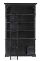 Biblioteca cu scara Jefferson, Bizzotto, 143.5x40.6x233.7 cm, lemn de mango, negru
