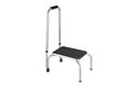 Treapta inaltatoare cu maner de siguranta Maximex, Safety, 46.5x32x78-98 cm, metal/MDF, negru
