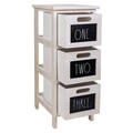 Comoda cu 3 sertare One, Creaciones Meng, 26x32x63 cm, lemn de paulownia