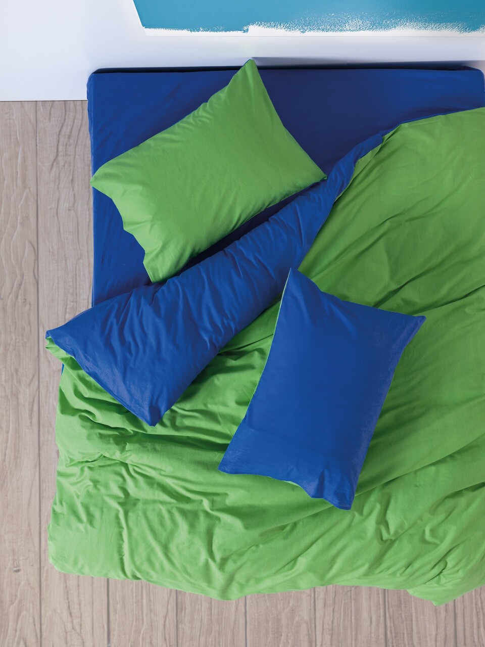 Lenjerie de pat dubla Super King (FR), L'essentiel Maison, Sage, Verde albastru - view 2