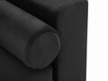 Canapea extensibila, Camellia, Mazzini Sofas, 3 locuri, cu lada de depozitare, 220x100x92 cm, catifea, gri inchis