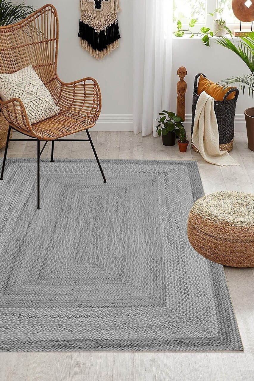 Covor, CLR-0000701-005, 80x300 cm, Poliester, Gri