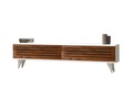 Comoda TV Hill, Puqa Design, 160x25x40 cm, maro/alb