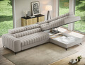 Coltar extensibil dreapta 5 locuri ELTAP, RT-18RAQ, Kanedo, 269x204x86 cm, lemn/poliester, bej inchis