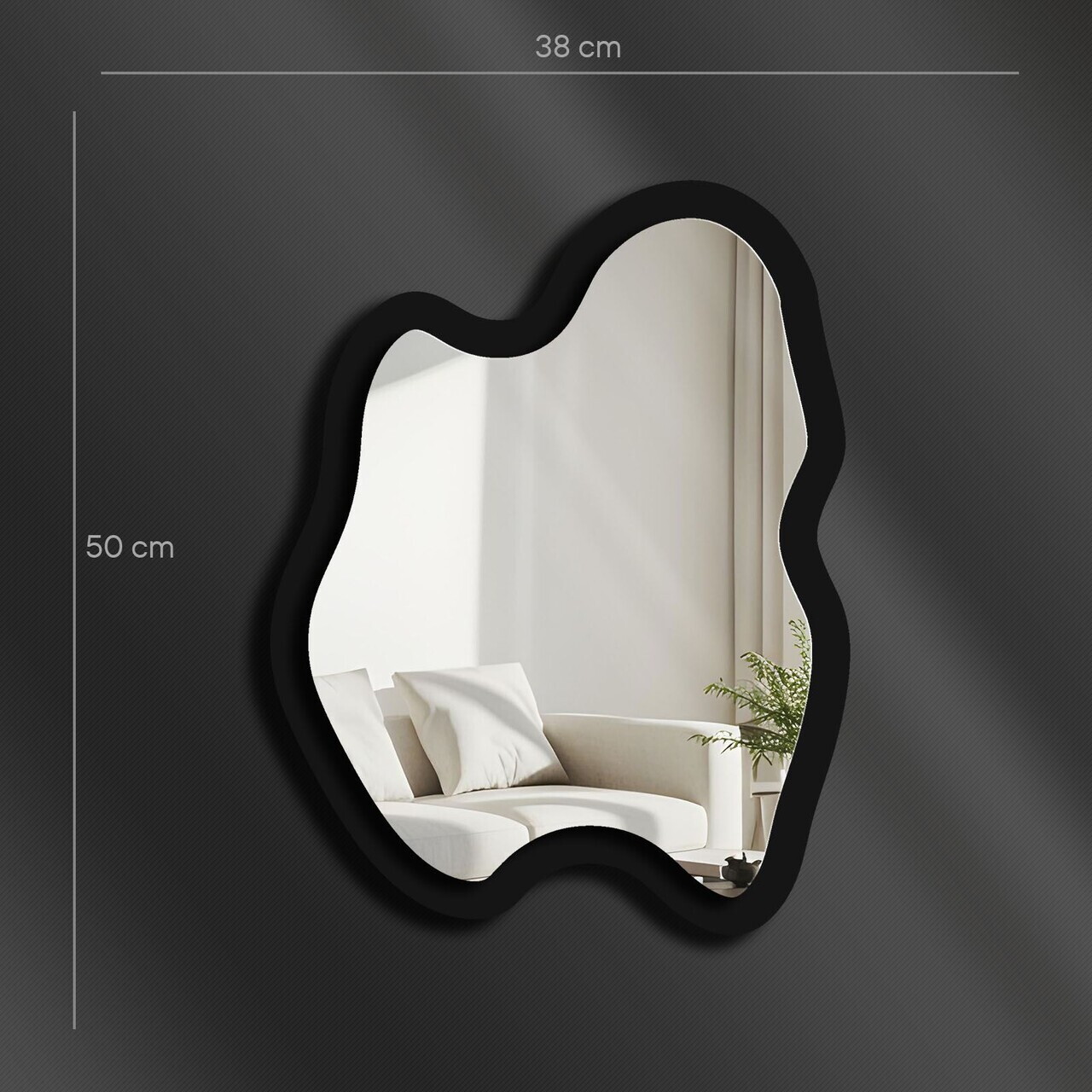 Oglinda decorativa, Ozgl505, Baza din 100% EVA (Grosime: 10 mm), Argintiu — imaginea 3