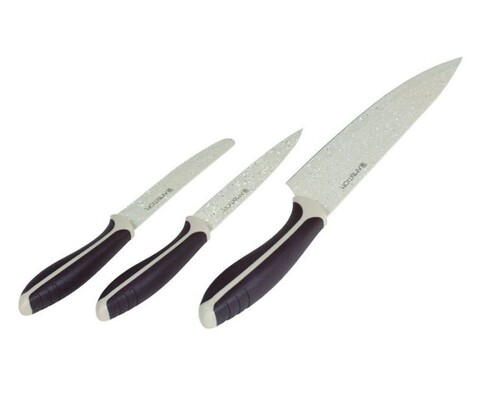 Set cutite 3 piese Brown Stone, Ambition, inox