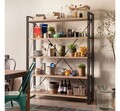 Biblioteca Cosmo Fix, Sapphire, 130x35x180 cm, natural/negru