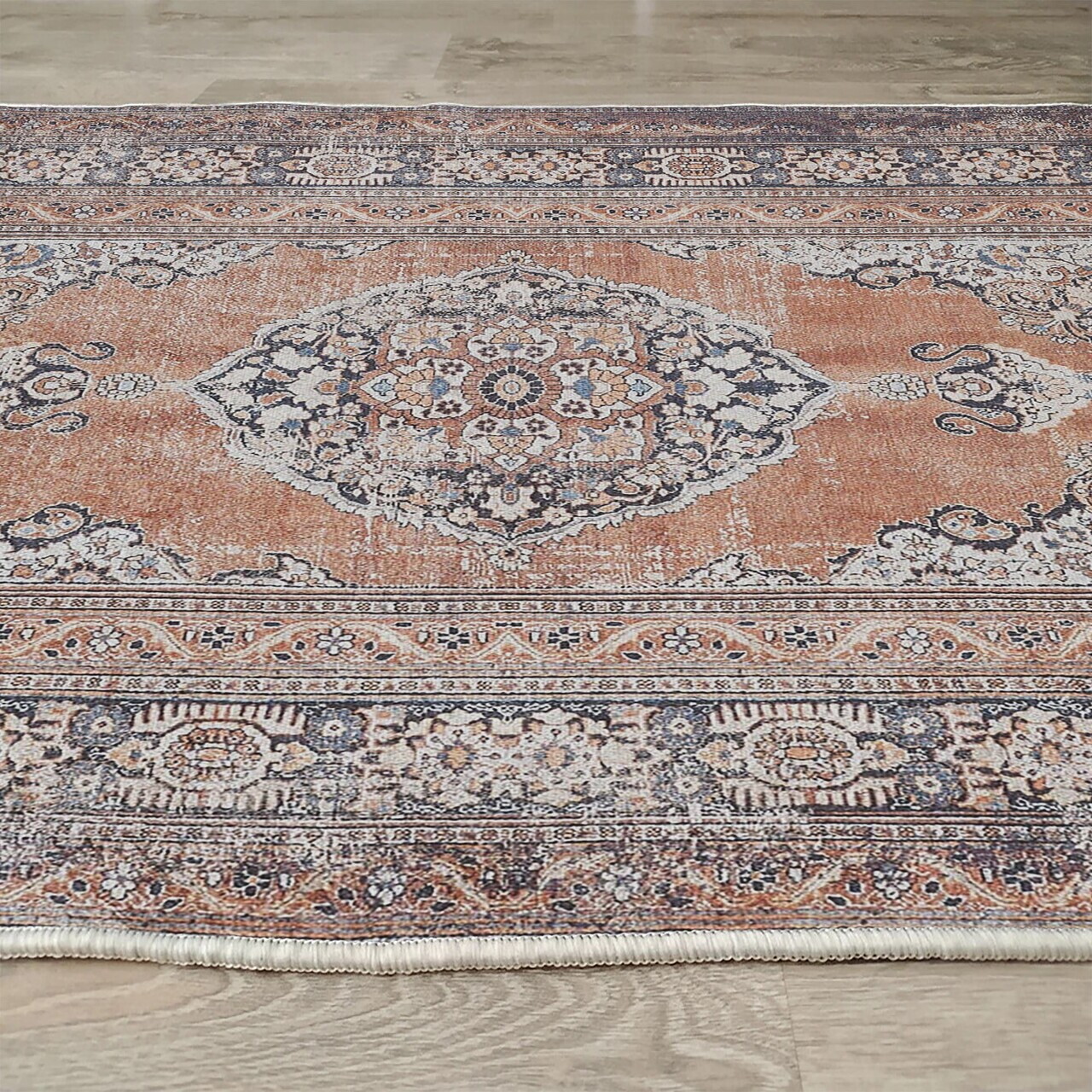 Covor, Woopamuk016, 140x220 cm, Bumbac/Poliester, Maro - view 6