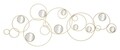 Decoratiune pentru perete, Mauro Ferretti, Light Mirror, 118.5 x 2.5 x 47 cm, fier, auriu