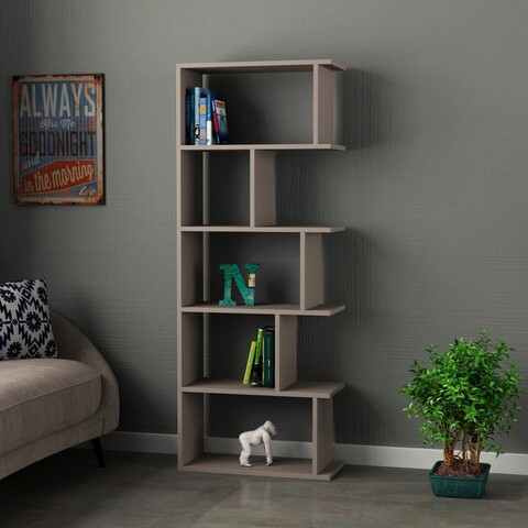 Corp biblioteca, Decortie, Tapi, 62x161x28 cm, Mocha Decortie