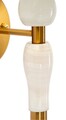 Aplica de perete Budapest, Mauro Ferretti, 1 x E14, 20W, 16x20x46 cm, fier, auriu/alb
