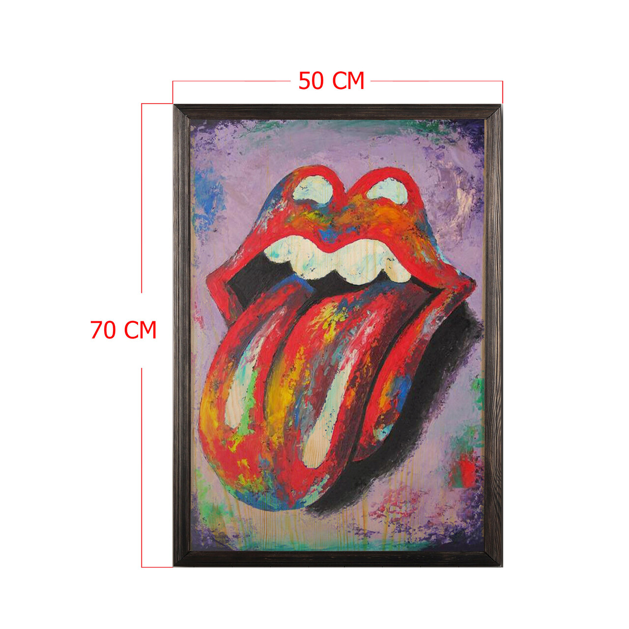 Tablou decorativ, Rollıng Stone XL, Lemn, Lemn, Multicolor