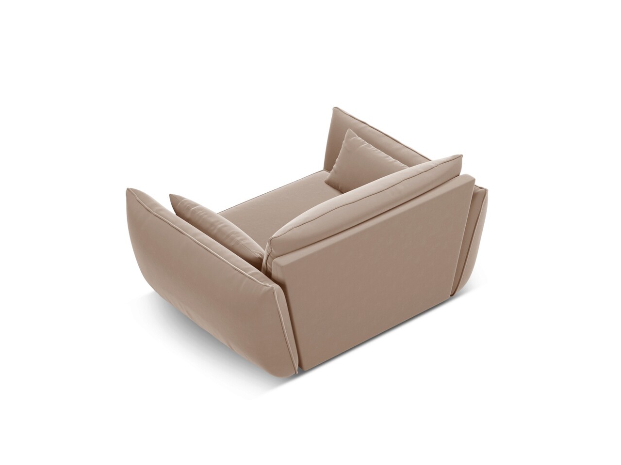 Fotoliu, Kaelle, Micadoni Home, BL, 128x100x85 cm, catifea, bej - 2 | YEO