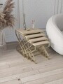 Set masute Nesting 4 piese, Hanah Home, Ela, Aur / Travertin