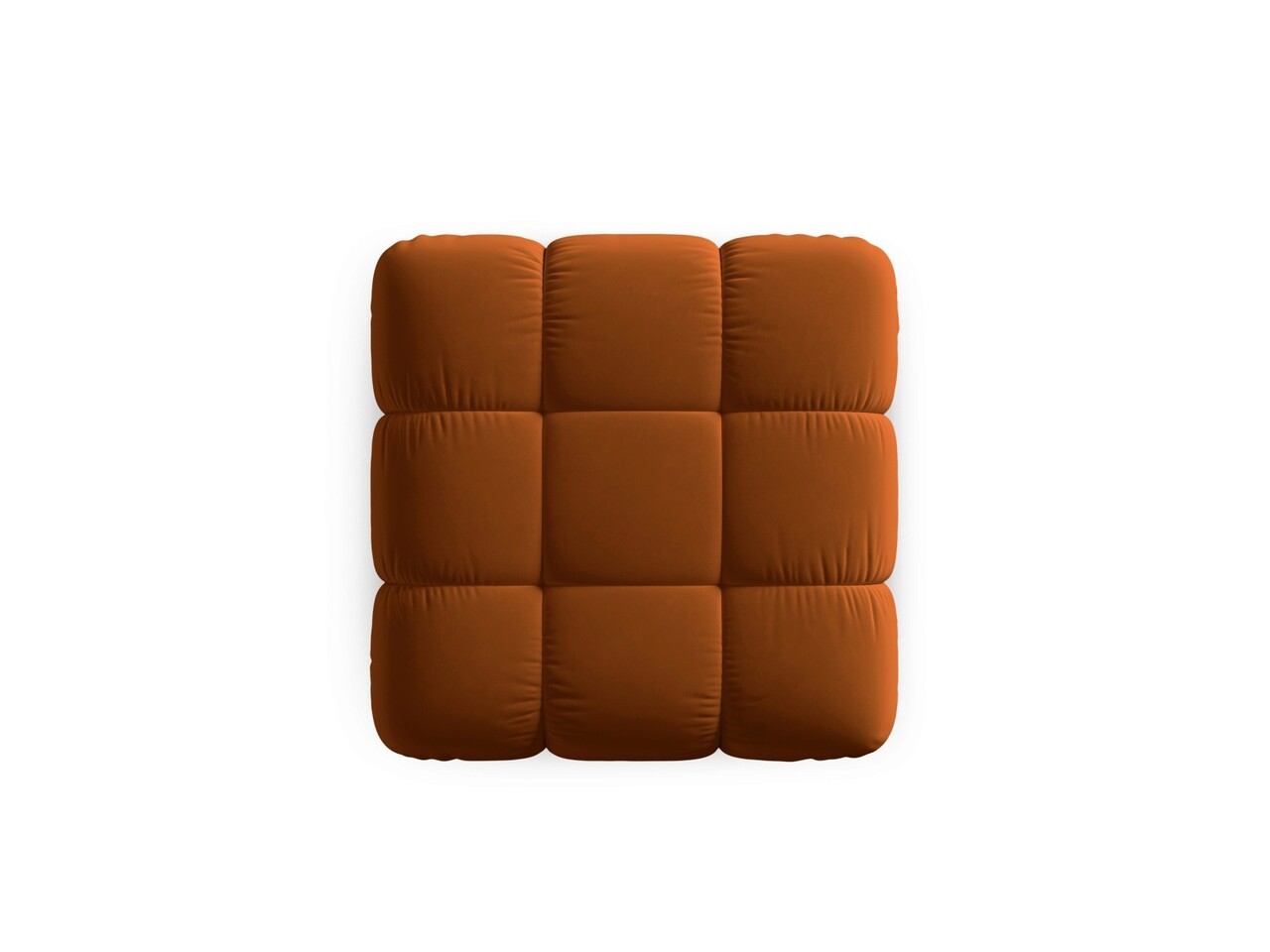 Taburet, Bellis, Micadoni Home, BL, 94x94x39 cm, catifea, caramiziu - 2 | YEO