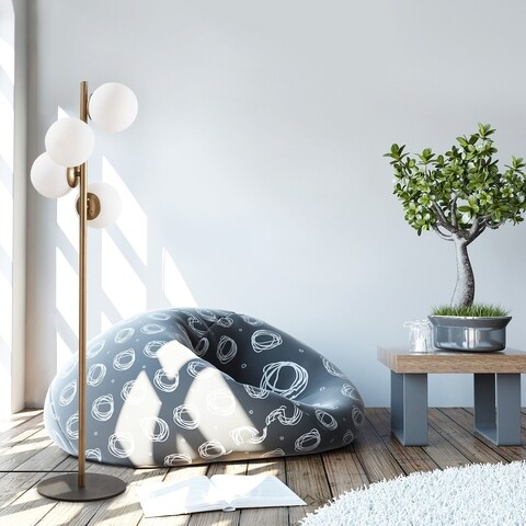 Lampadar, Faze – NT – 115, Sheen, 32 x 32 x 130 cm, 4 x E27, 40W, auriu mezoni.ro