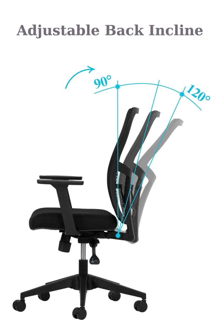 Set scaune de birou (2 piese), Hanah Home, Lumbar 108, Plastic, Negru - view 8