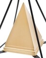 Decoratiune Piramid, Mauro Ferretti, 15x15x21 cm, polirasina, auriu