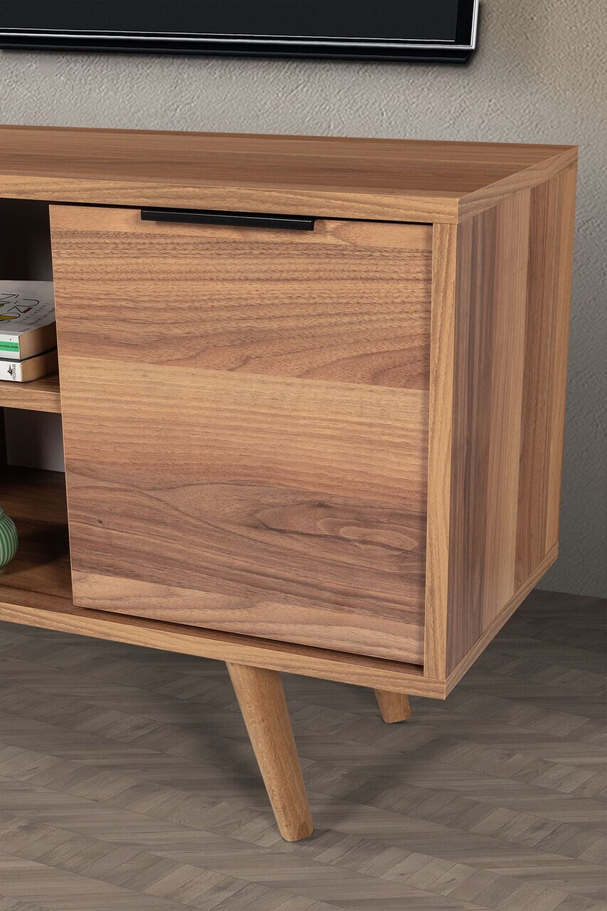 Comoda TV, Hanah Home, Sina 3320, 130x59x35 cm, PAL, Maro — imaginea 5