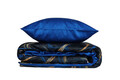 Lenjerie de pat dubla (EU) (IT), Vidal - Blue v2, Cotton Box, Bumbac Satinat