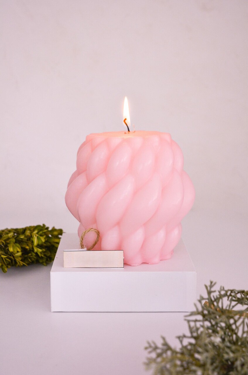 Lumanare, Ers1237, 36x50 cm, Roz - imagine 3