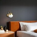 Aplica de perete, Opviq, 846STL4120, Alb/Auriu