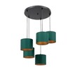 Lustra ELTAP, Vespillo, 58x115 cm, 5xE27, 15W, otel/PVC, verde/auriu