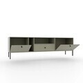 Comoda TV ADRK, Tili 2D 1S, 180x40.8x50 cm, PAL laminat, verde eucalipt