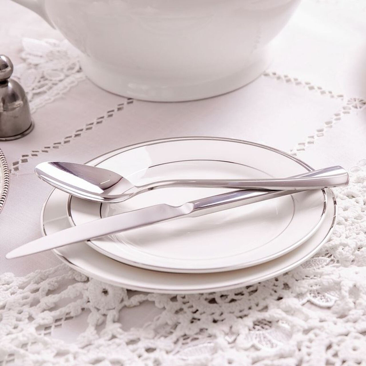Serviciu de masa 18 piese Aura Silver, Ambition, portelan - 2 | YEO