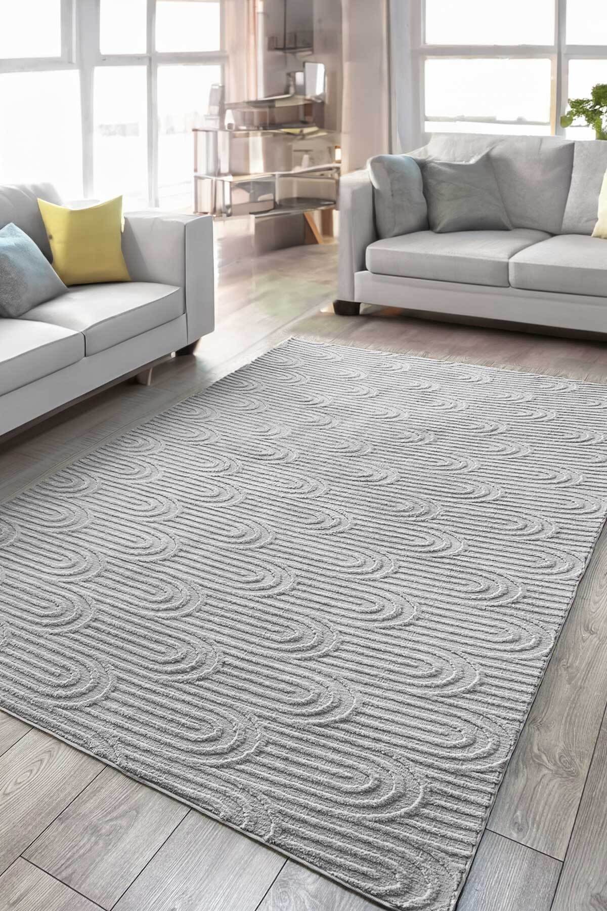 Covor, CLR-PERLA-Gri-24, 80x250 cm, Poliester, Gri