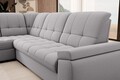 Coltar extensibil stanga 3 locuri ELTAP, LT-04GO, Sado, 272x192x95 cm, lemn/poliester, gri deschis